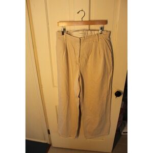 Abercrombie Fitch Curve Love High Rise Wide‎ Leg Pants Beige Size 32 14R